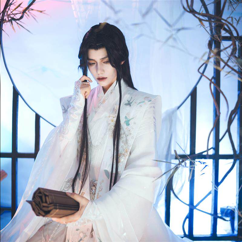 古风汉服万用造型cos假发楚晚宁师尊夏司逆谢怜分体头套,这波真香!_COSPLAY配件_淘宝游戏网