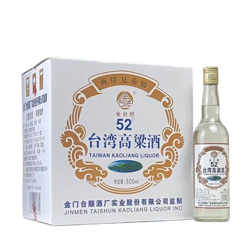 金台顺台湾高粱酒52度浓香型固态法白酒600mlx12瓶整箱装口粮酒评价- 淘宝网