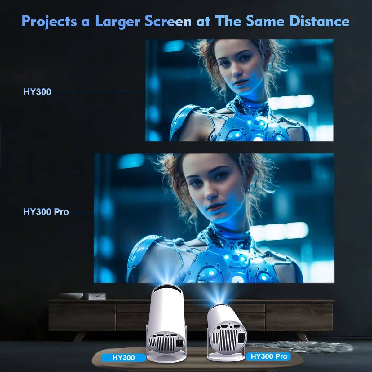 лампа magcubic hy300 pro 4k android投影机 支援双频wifi6 智能操控家庭影院
