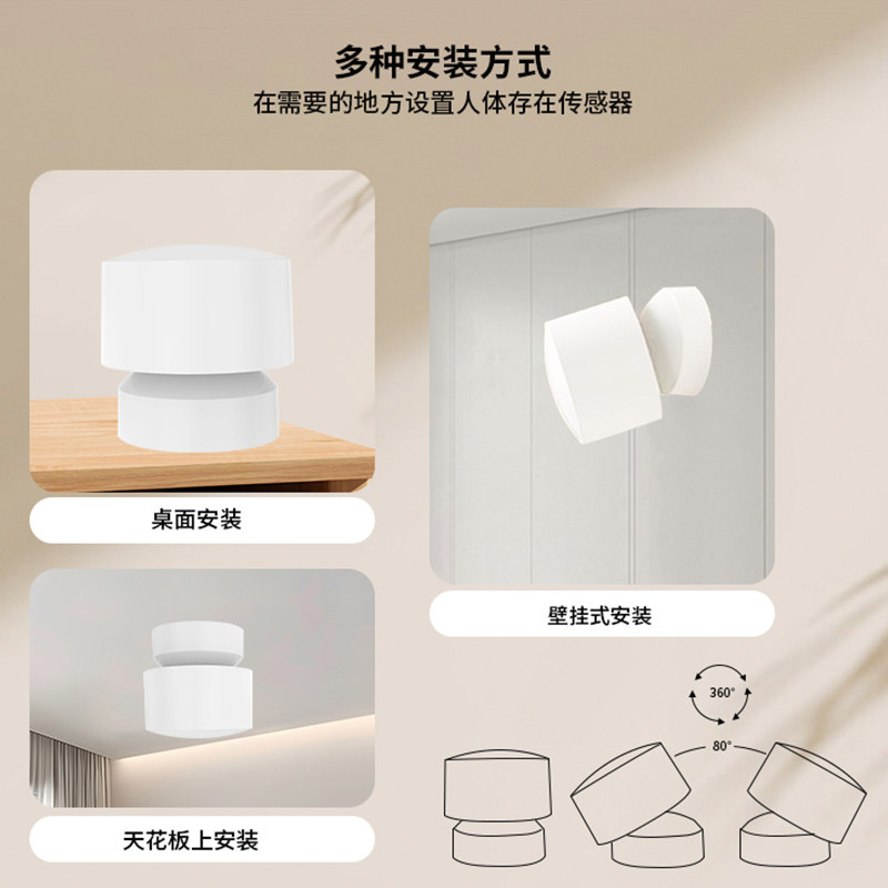 Tuya Wifi Human Presence Sensor 24g Millimeter Wave Radar Sensor Breathing Detection Tuya Smart Home