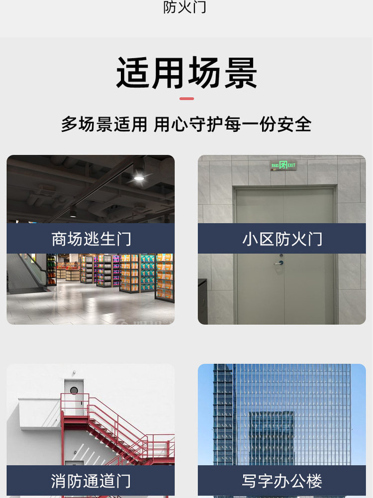 Elevator Machine Room Door Lock Cylinder, Copper Core Fire Door Lock, Special Lock for Fire Doors, Universal Complete Lock Body, Door Handle, Rust-Proof