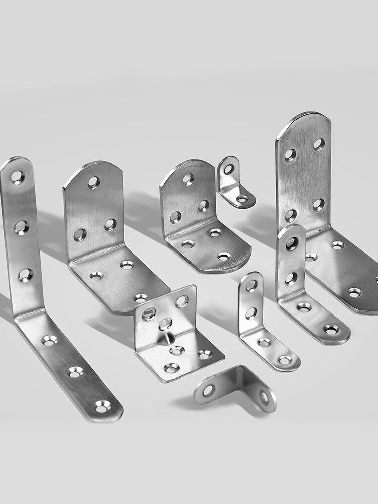 90-Degree Right-Angle Stainless Steel Angle Bracket, L-Shaped Bracket, Triangular Iron Shelf Support, Furniture Connector