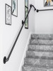 Modern Minimalist Stair Handrail, Home Iron Art Water Pipe Indoor Loft Wall-Mounted Anti-Slip Handrail for Elderly, Corridor Handrail