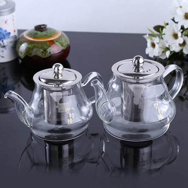 Glass Teapot Single Pot Kung Fu Tea Brewing Pot Home Use High Temperature Resistant Filter Flower Tea Pot Tea Maker Tea Set