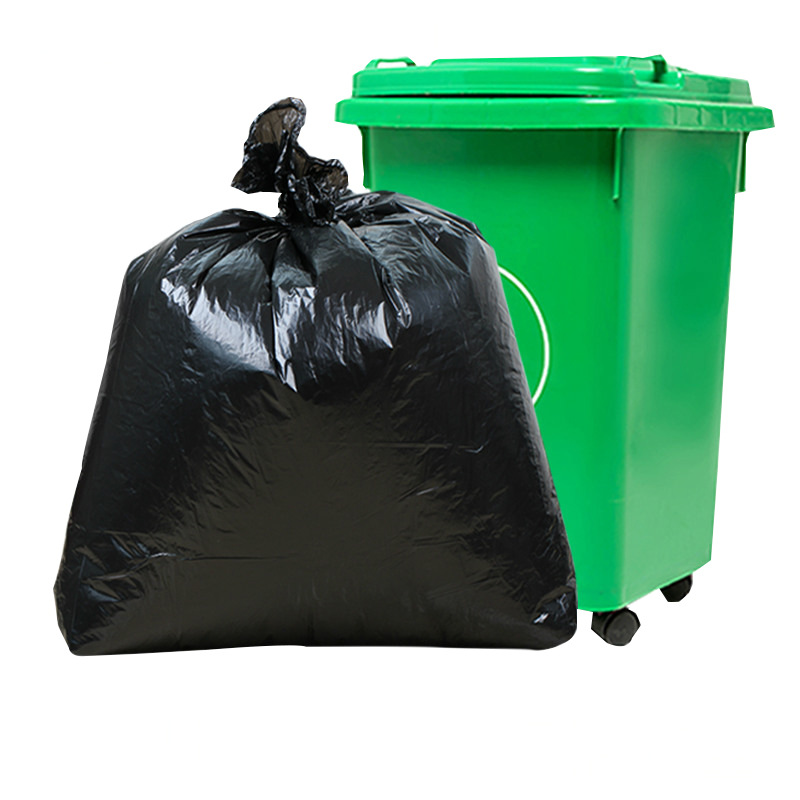 Manufacturers approve black thickened large garbage bags sanitation property hotel garden disposable garbage bags customized