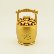 New style) office bucket of gold ingot crafts (ornaments office home crafts ornaments copperware copper crafts