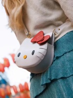 Cambridge Satchel British Cambridge bag Hello Kitty leather shoulder bag 11-inch cat face bag