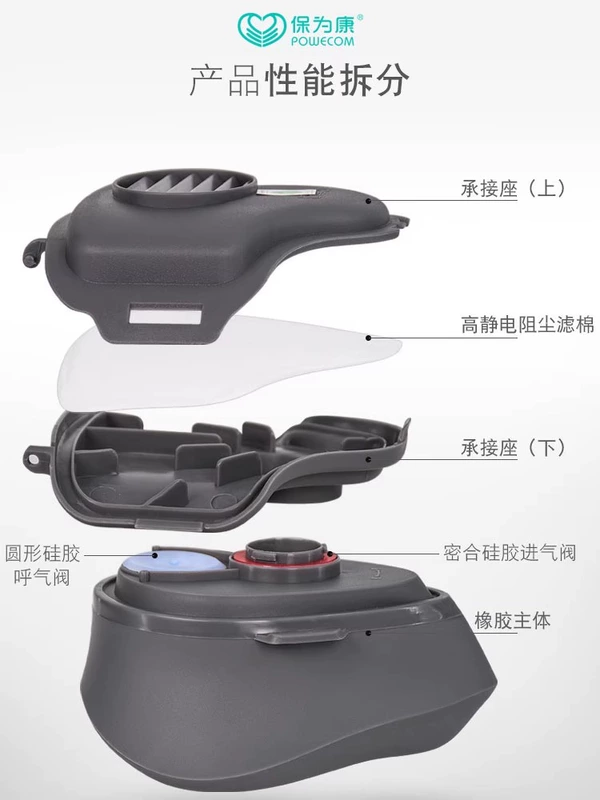 Baoweikang chính hãng 3700 mặt nạ phòng độc chống bụi phun sơn thuốc trừ sâu sơn mùi hóa học mặt nạ chống khí miệng và mũi mặt nạ phòng bụi