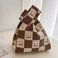 Block Smile Face-Coffee Color