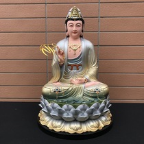 New resin full lotus four saint statue dedicated to Guanyin Bodhisattva Ksitigarbha King Maitreya Buddha Sakyamuni Buddha statue ornaments