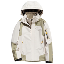 Woodpecker Jacket for Men and Women 3-in-1 2023 Autumn and Winter New Windproof and Waterproof Couple Casual Plush Jacket