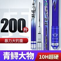 Yatailongwei green sturgeon fishing rod hand rod silver carp and bighead carp rod super hard 10H19 adjusted fishing rod giant green carp rod large object fishing rod