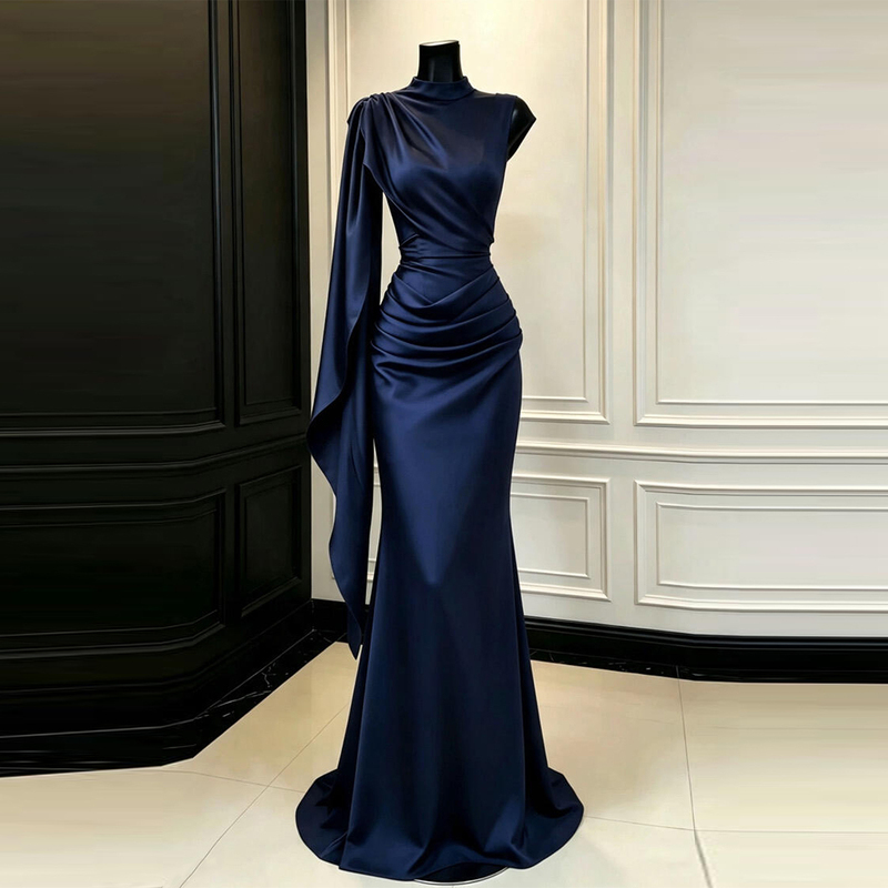 French-Style Satin Dress with a High-End, Luxurious, and Elegant Vibe, Slim-Fit Dress for Vocal Performance Exams, Coming-Of-Age Ceremony, and Host Roles French-Style Satin Dress with a High-End, Luxurious, and Elegant Vibe, Slim-Fit Dress for Vocal Performance Exams, Coming-Of-Age Ceremony, and Host Roles