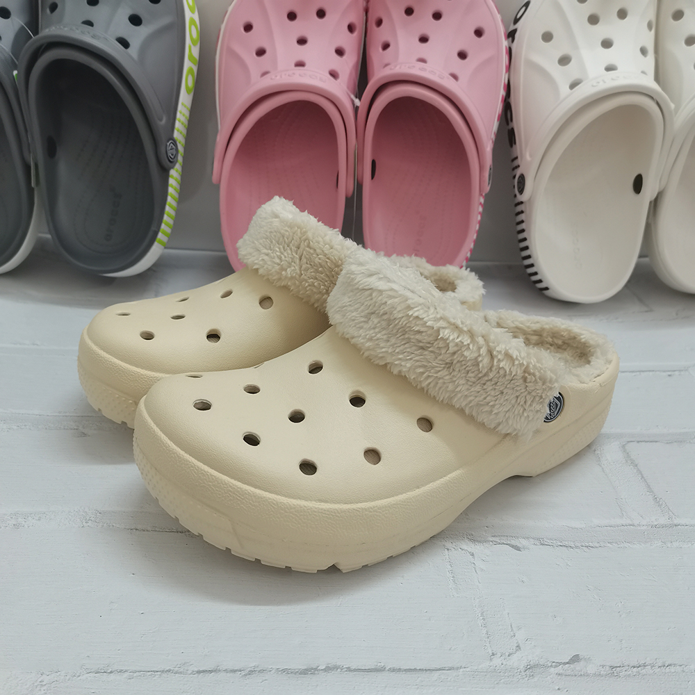Cantonese wishes beach OROCCS WARM COTTON SHOES AUTUMN WINTER CAVE Comfortable Light Home Fur Slippers Tug Anti Chilling Shoes-Taobao