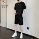 Woodpecker Ice Silk Sports Suit Men's Short-Sleeve T-Shirt 2025 Summer New Style with Casual Shorts Set
