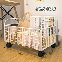 Белый однослойный, большого размера, с универсальными колесами.