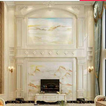 Customized European TV Background Wall tile Living Room Pass Granite Marble Luxury Villa Duplex Roman Column