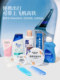 Set de aseo de viaje, champú portátil, muestra de gel de ducha, set completo de material de viaje y hotel.