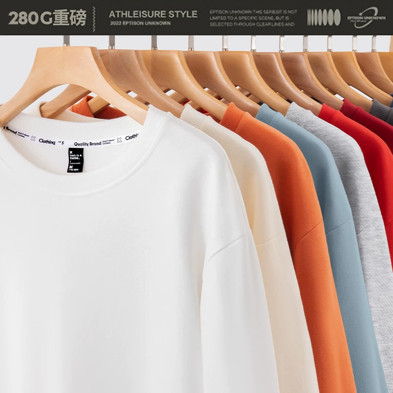 Осенняя толстовка, тонкий ретро long-sleeve, американский стиль, оверсайз