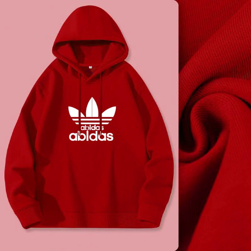 Kevin's Popular Fashion Red Hooded Sweatshirt for Men and Women, Korean Style, Loose Fit, Plus Size, Slimming, Versatile Hoodie