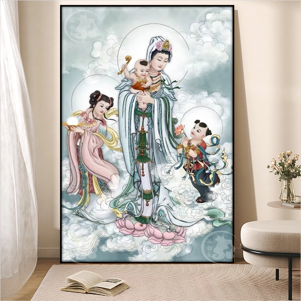 爆火全网的送子观音DIY数字油画！亲手画出“开挂”好运？✨🎨-DIY-淘宝好物网