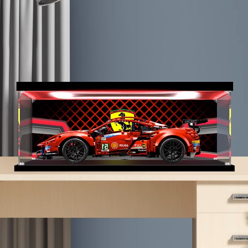 Suitable for Lego Ferrari 488Gte Acrylic Display Box 42125 Transparent Storage Box Figure Dust Cover Suitable for Lego Ferrari 488Gte Acrylic Display Box 42125 Transparent Storage Box Figure Dust Cover