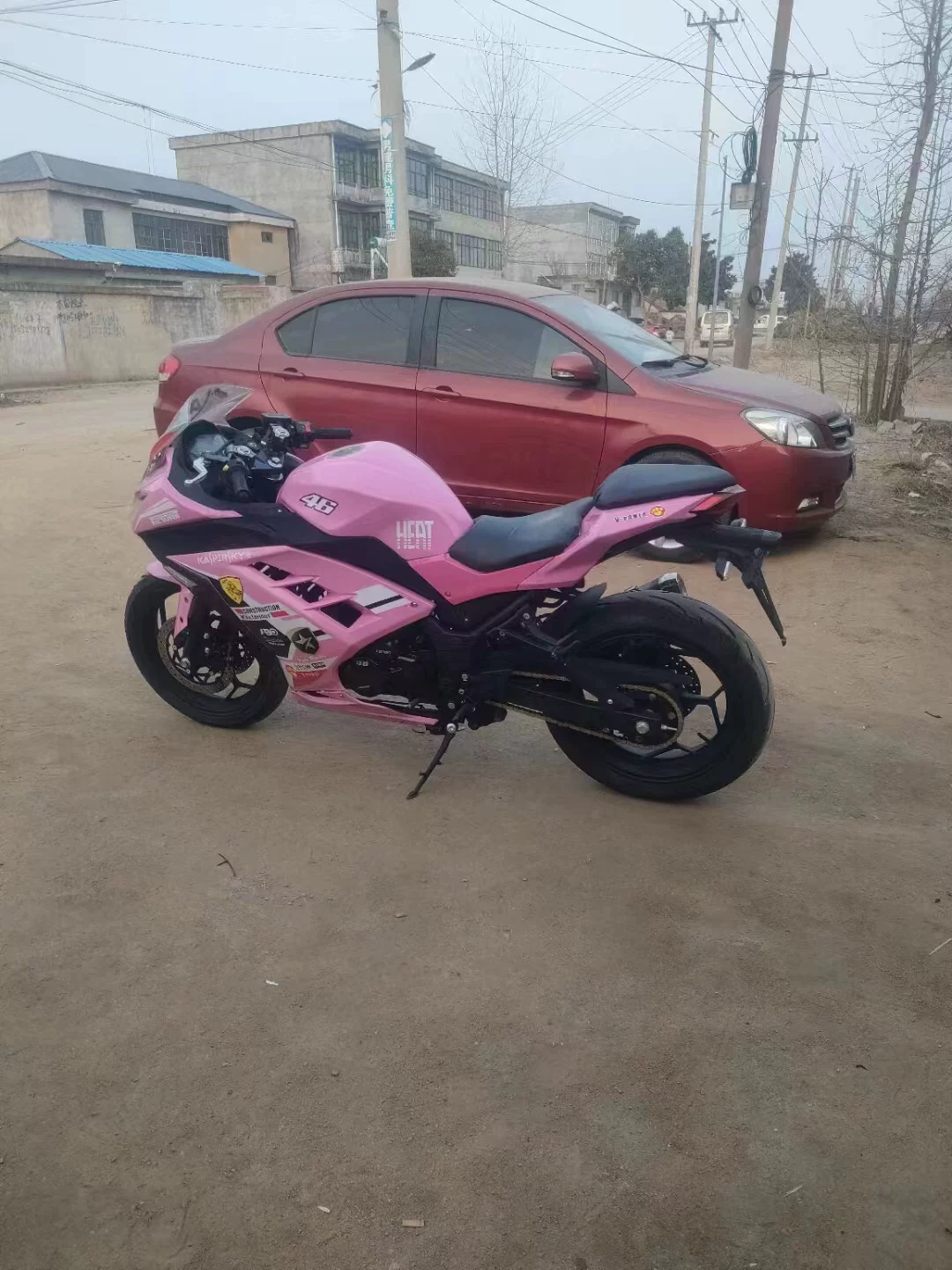 Kawasaki Little Ninja Horizon Large S250CC350/400 Double -cylinder Water -Cooled Heavy locomotive Lie Cycling fuel motorcycle
