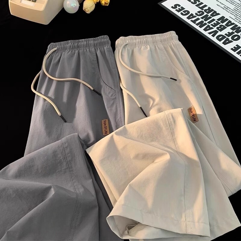 Summer Thin Breathable Loose Quick-Drying Sports Pants for Men, American High Street Style, Large Size, Trendy, Cool and Versatile Casual Pants Summer Thin Breathable Loose Quick-Drying Sports Pants for Men, American High Street Style, Large Size, Trendy, Cool and Versatile Casual Pants