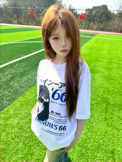 现货涩谷女孩260g短袖纯棉 白墨直喷工艺男女T恤  我不是姜自主