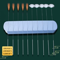 Зашифрованная серебряная игольчатая гусиная перьев 5+ куриное перьев 5+ коробка для хранения