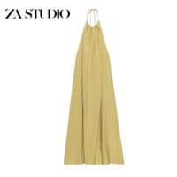 ZA new summer women's holiday style bow tie hanging neck midi dress 2935211
