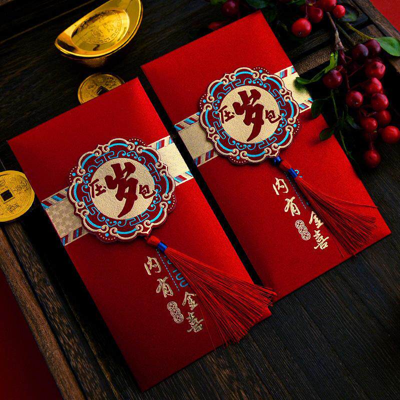 New Year's press age package wedding red packets bag upscale creativity General grand gillian is a seal bronzing gold RMBone thousand red packet bag-Taobao