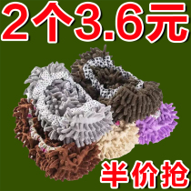 Household removable and washable internet celebrity lazy mopping slipper cover chenille floor mopping removable and washable sweeping rag foot mop
