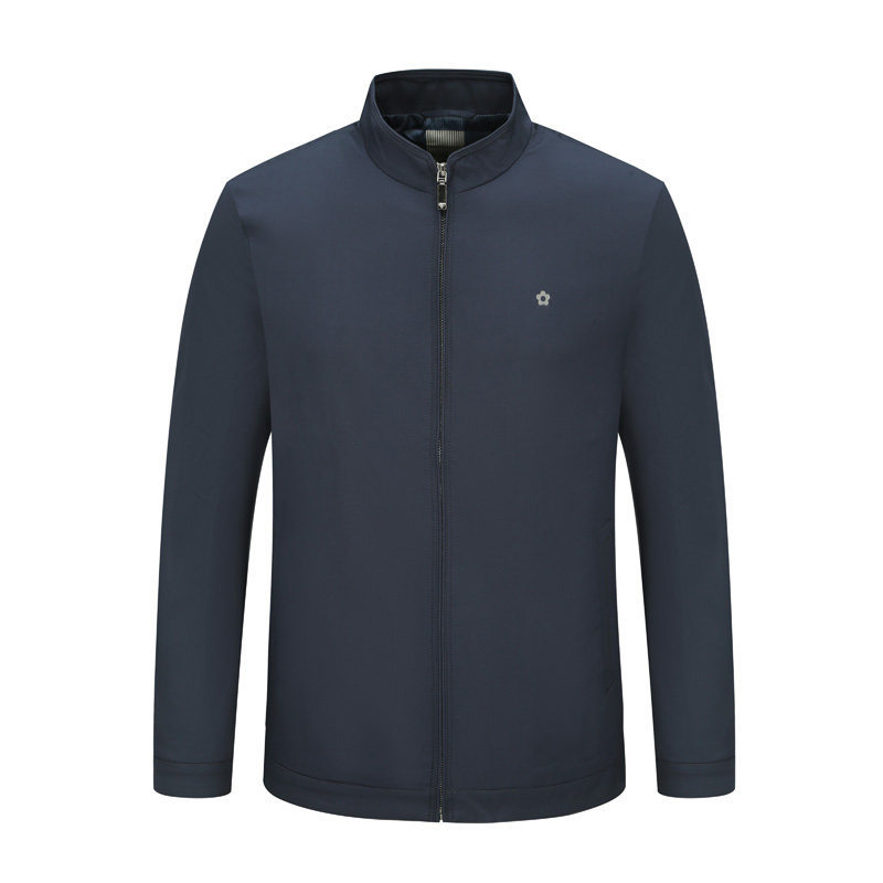 Dj152 Dream Home Simple Style Men's Jacket for Middle-Aged Men, Spring and Autumn Stand Collar Zipper Business Casual Jacket