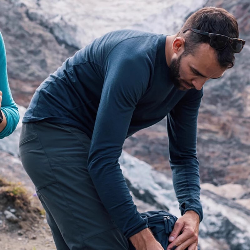 Gray Shell Outdoor Men's Merino Wool Quick-Drying Sweat-Wicking Warm Long-Sleeve Merino Hiking and Mountaineering Base Layer T-Shirt Gray Shell Outdoor Men's Merino Wool Quick-Drying Sweat-Wicking Warm Long-Sleeve Merino Hiking and Mountaineering Base Layer T-Shirt