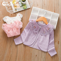 Promotional girls outer shawl spring and summer baby autumn coat childrens sun protection small vest air-conditioning shirt little girl