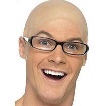 New latex bald hood film and television monk and nun role play props unisex bald wig toy