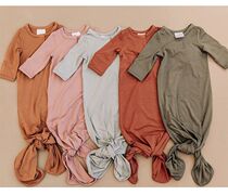 Knotted Baby Gown Cotton Newborn Baby Swaddle Blanket Baby S