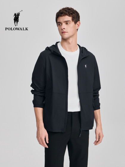 POLOWALK男式防晒衣2025夏季新品连帽外套百搭上衣夹克