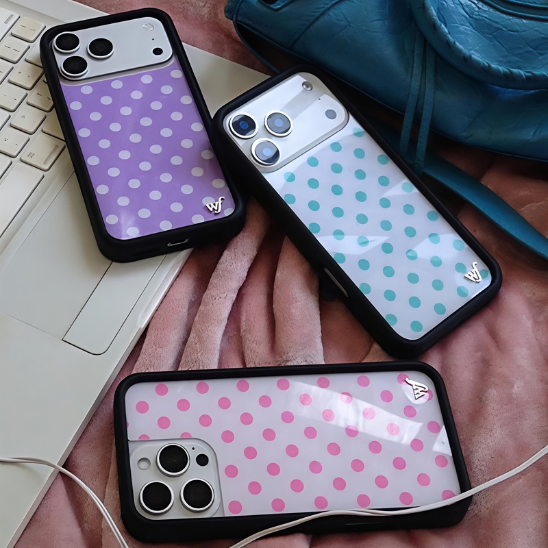 Wildflow New Lavender Purple Polka Dot Phone Case Suitable for Apple iPhone 18/17/16/15/14 Pro Max/Plus Full-Cover Anti-Drop Phone Protective Case Wf Huaqiangbei Trendy Case Wildflow New Lavender Purple Polka Dot Phone Case Suitable for Apple iPhone 18/17/16/15/14 Pro Max/Plus Full-Cover Anti-Drop Phone Protective Case Wf Huaqiangbei Trendy Case