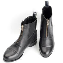 First-layer cowhide equestrian short boots with bottom stitching professional riding training and competition knight equipment short boots for men and women