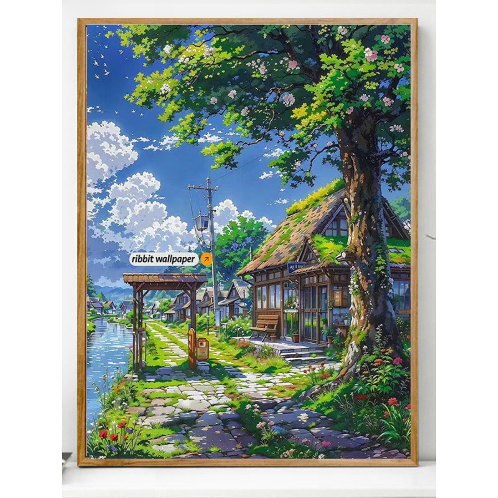 爆网红款宫崎骏田园数字油画DIY丙烯填色手工治愈高级客厅装饰画评价