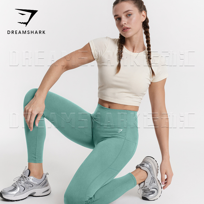 American-Style Gym Shark Pocket Women's Yoga Pocket Pants, Tummy Control, Butt-Lifting, Squat-Friendly, Running, Sports, Fitness Pants American-Style Gym Shark Pocket Women's Yoga Pocket Pants, Tummy Control, Butt-Lifting, Squat-Friendly, Running, Sports, Fitness Pants