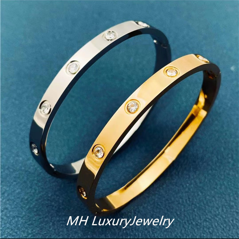 Light Luxury High-End Couple Bracelets, Titanium Steel Open Design, Niche Design with a Sense of Sophistication, Popular Online, Versatile for Both Men and Women