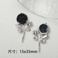 4#【Черная двойная висящая роза】 одна