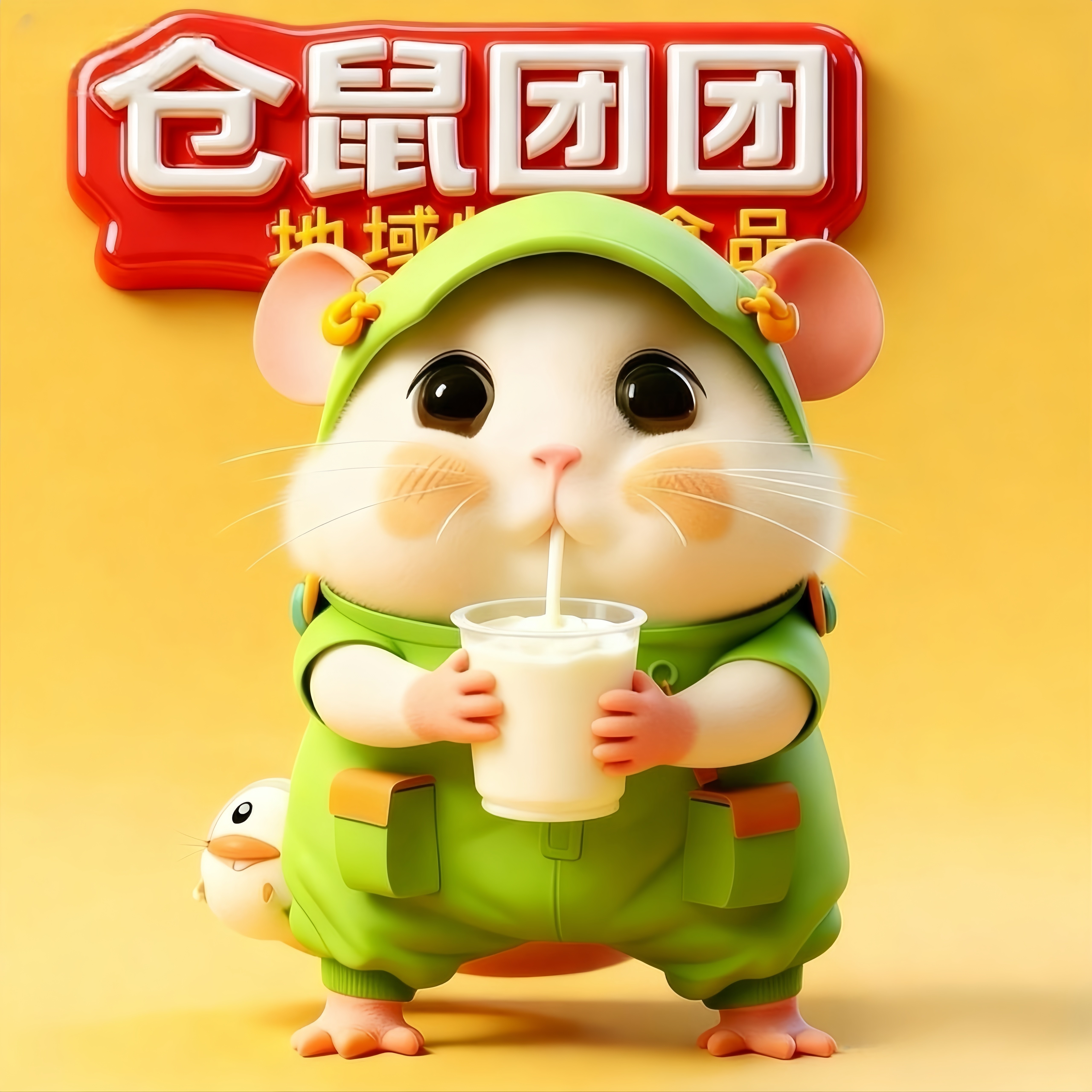 仓鼠团团供鲜社的LOGO