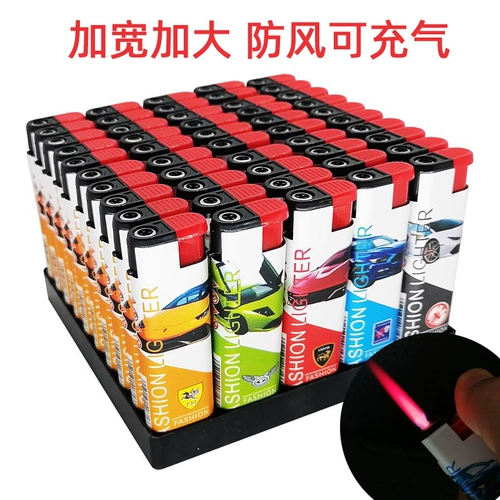 Большая ветрозащитная одноразовая надувная зажигалка, трендовый прочный круглосуточный магазин для коммерческого использования, 50 шт, увеличенная толщина