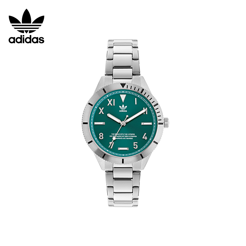 Adidas Originals Adidas Trefoil Official Stainless Steel Foldable Bracelet Quartz Couple Watch Adidas Originals Adidas Trefoil Official Stainless Steel Foldable Bracelet Quartz Couple Watch