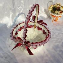 Flower Boy Flowers basket Petal Wedding Wedding Wedding wedding Accessories Brides handbag Home Pendulum Basket Children Dance Basket