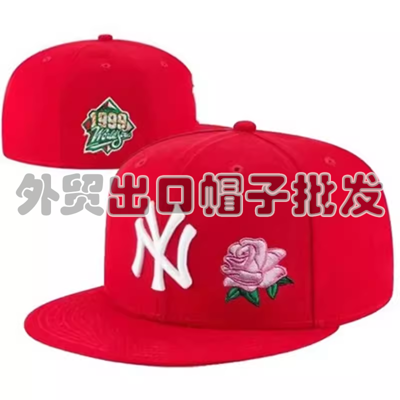 Hat fully enclosed non-adjustable hip-hop street dance embroidery sun protection baseball cap reverse wear size hat casual flat brim hat Hat fully enclosed non-adjustable hip-hop street dance embroidery sun protection baseball cap reverse wear size hat casual flat brim hat